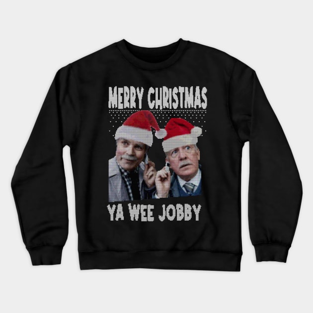 Merry Christmas Ya Wee Jobby Crewneck Sweatshirt by Immortal Sickness